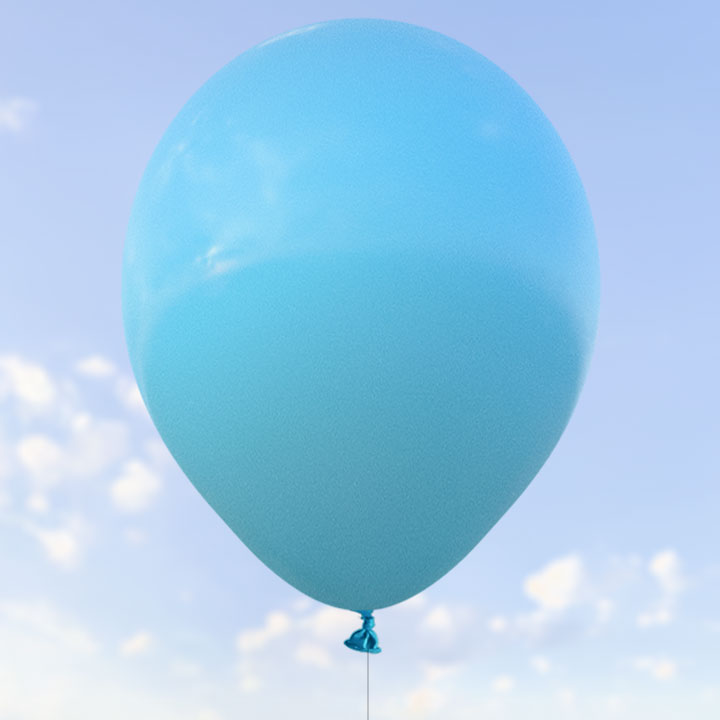 Ljusblå ballonger 28 cm - 100-pack