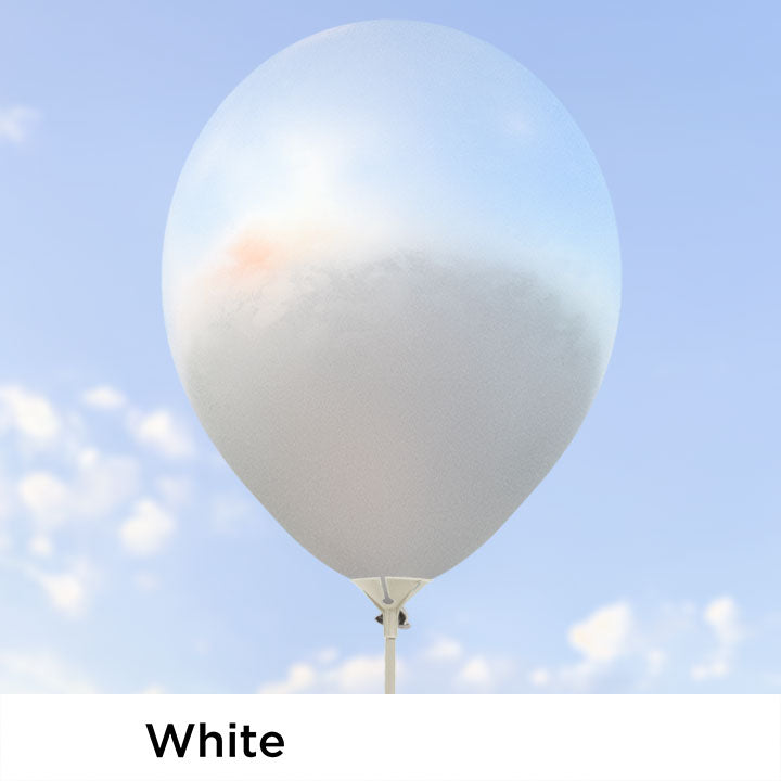 Vita metalliska ballonger 28 cm - 100-pack