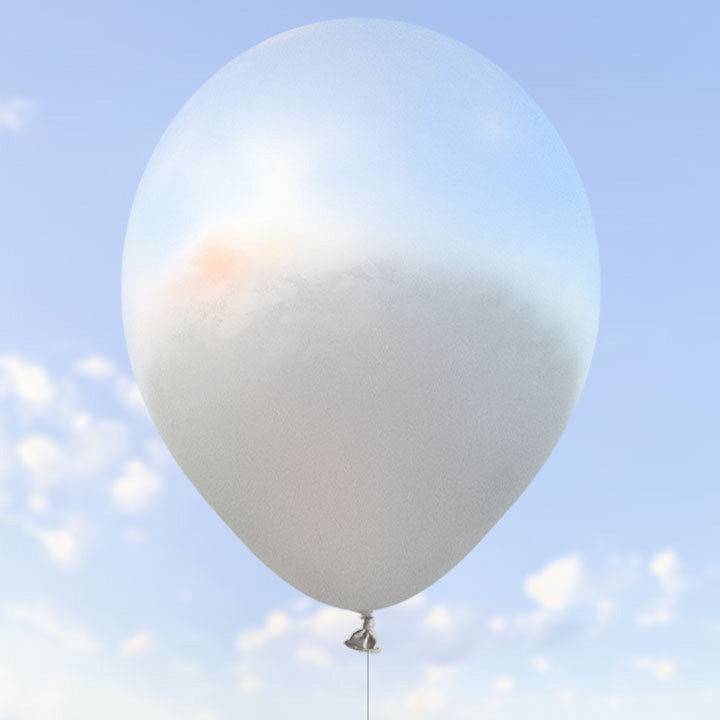 Vita metalliska ballonger 28 cm - 100-pack