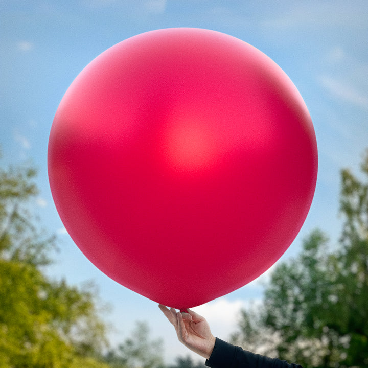 Röd metallisk ballong 90 cm