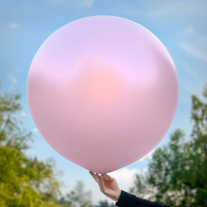 Ljusosa metallisk ballong 90 cm