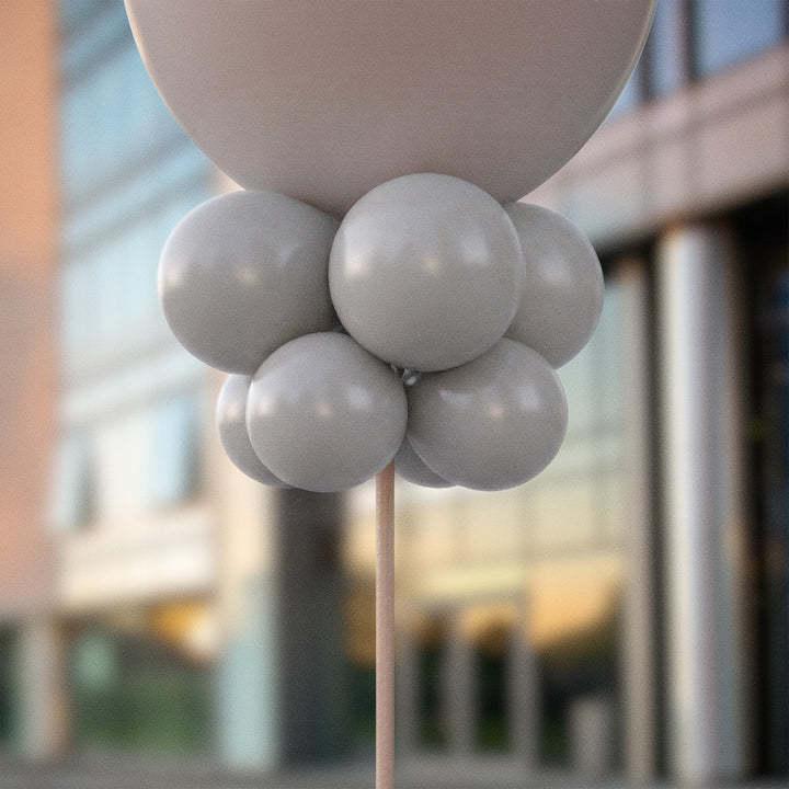 Grå ballongknippen 28 cm - 10-pack