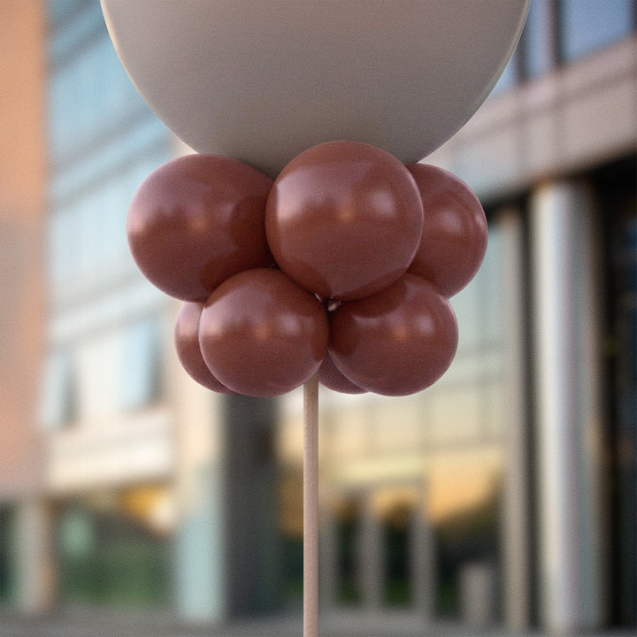 Mörkbruna ballongknippen 28 cm - 10-pack