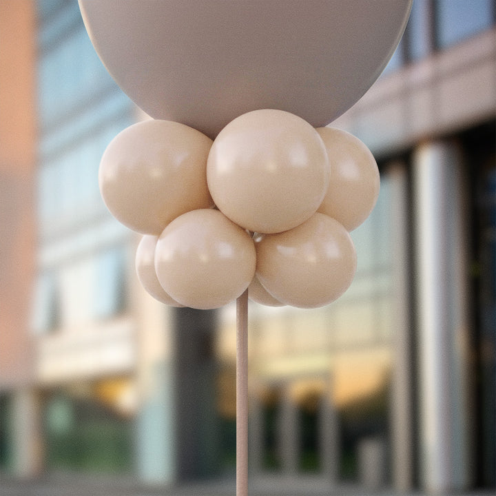 Beige ballongknippen 28 cm - 10-pack
