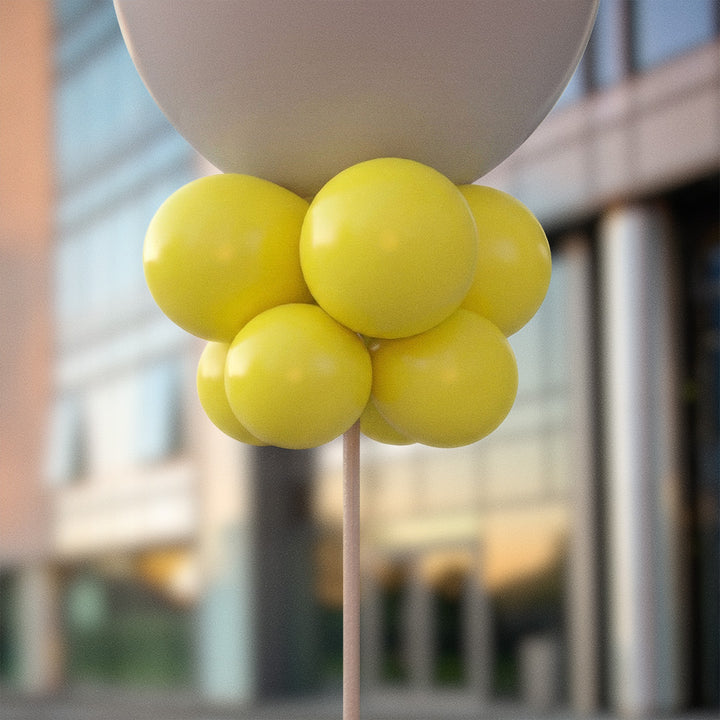 Citrongula ballongknippen 28 cm - 10-pack