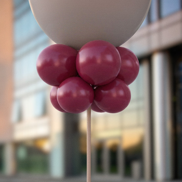 Vinröda ballongknippen 28 cm - 10-pack