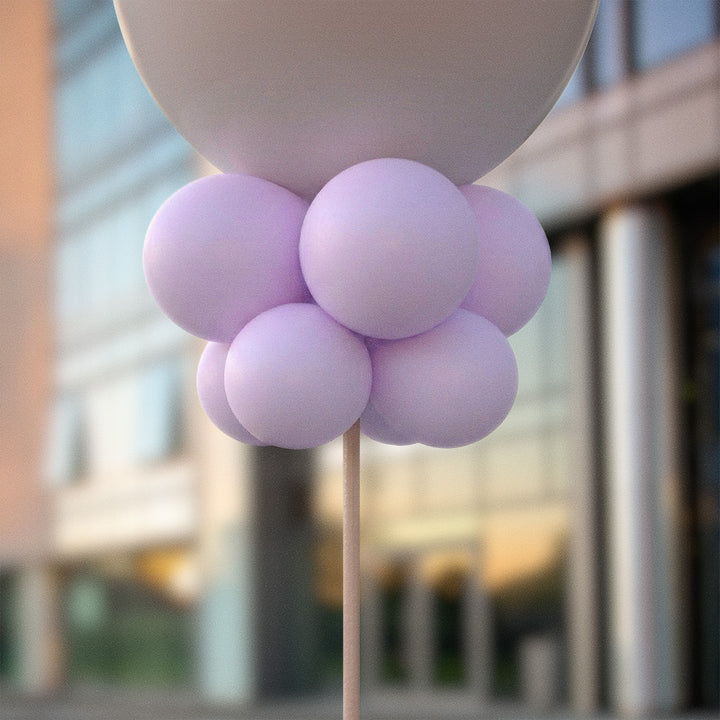 Matt lavendel ballongknippen 28 cm - 10-pack