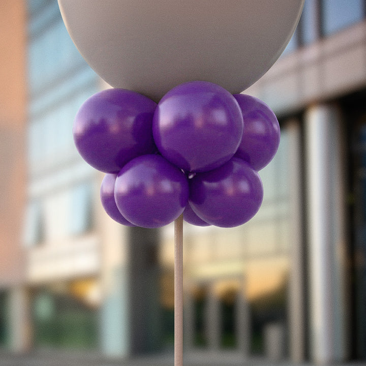 Mörklila ballongknippen 28 cm - 10-pack