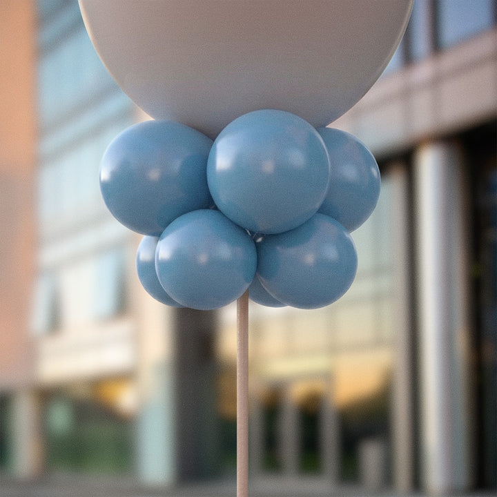 Vintage blå ballongknippen 28 cm - 10-pack