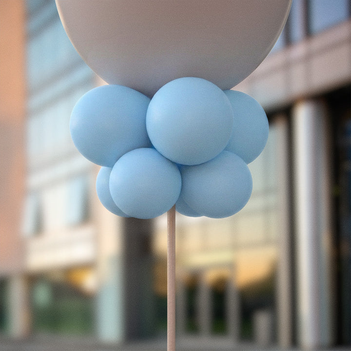 Matt blå ballongknippen 28 cm - 10-pack