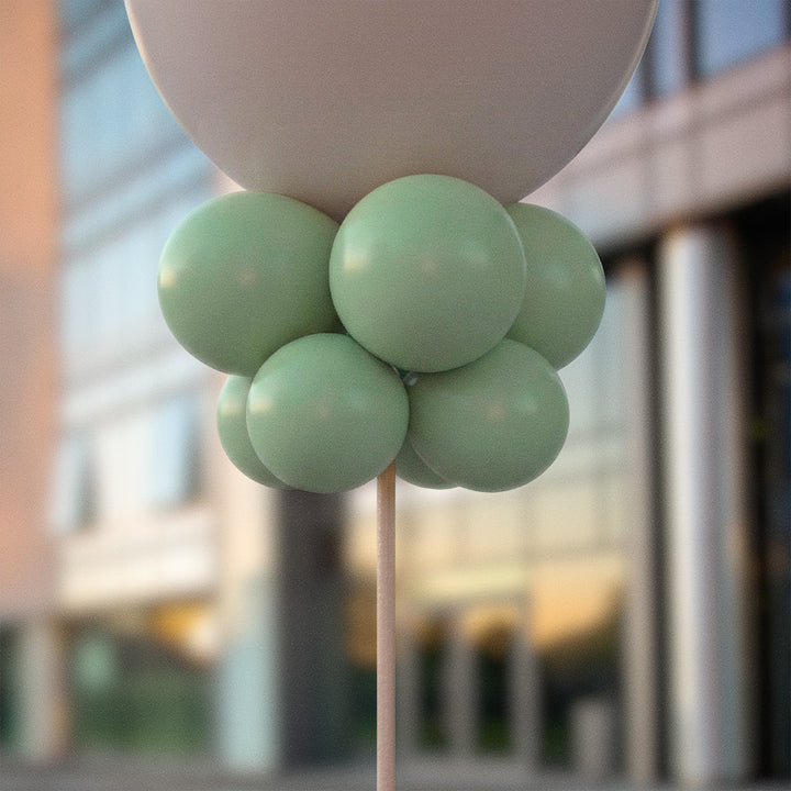 Vintage gröna ballongknippen 28 cm - 10-pack
