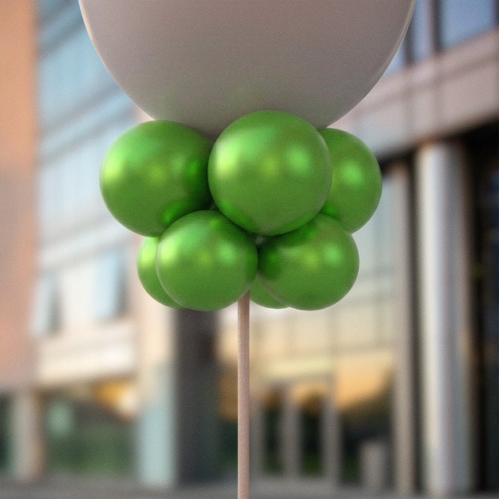 Gröna metalliska ballongknippen 28 cm - 10-pack