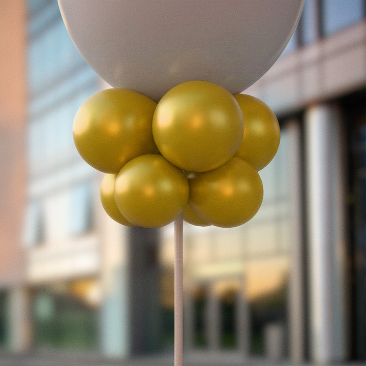 Guld ballongknippen 28 cm - 10-pack
