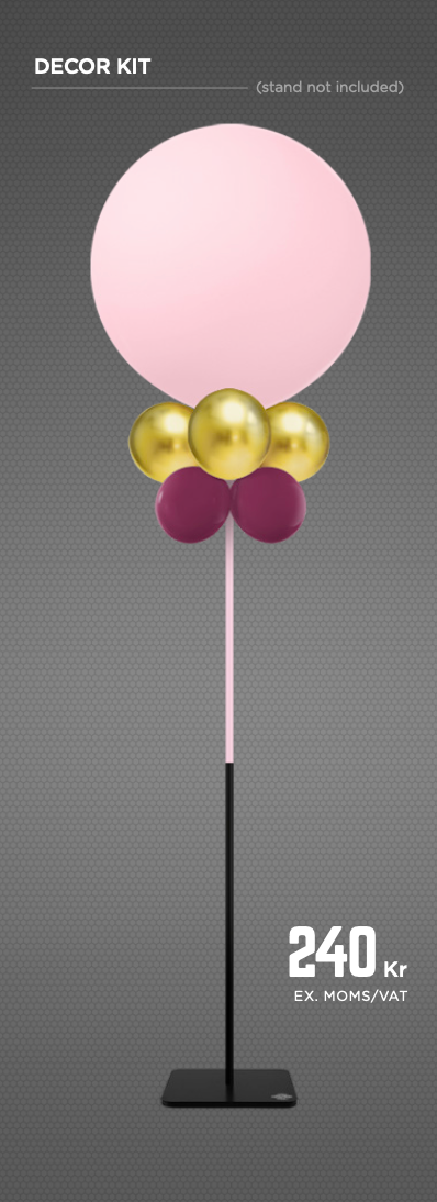 Rosa ballongknippe