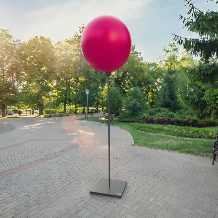 Röd metallisk ballong 90 cm