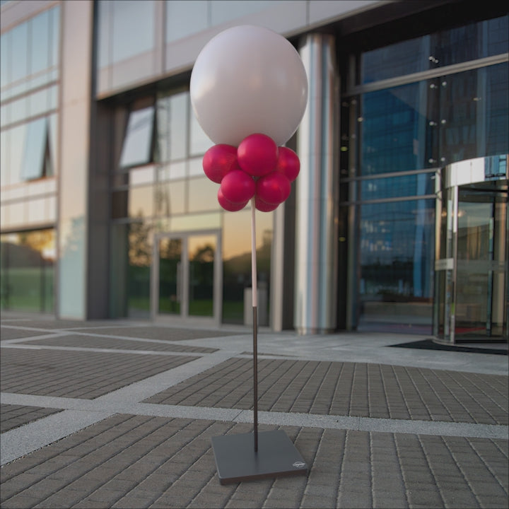 Röda metalliska ballongknippen 28 cm - 10-pack