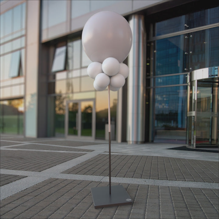 Vita ballongknippen 28 cm - 10-pack