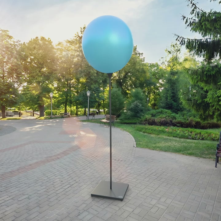 Blå metallisk ballong 90 cm